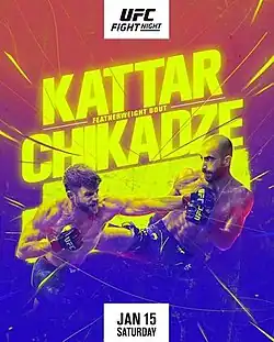 Постер UFC на ESPN: Каттар - Чикадзе