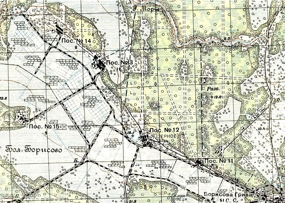 Посёлок № 13 на карте 1931 года