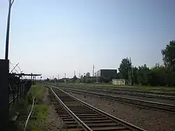 Вид на железнодорожные пути в сторону станции Ижевск