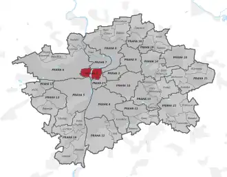 Прага 1 на карте