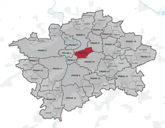 Прага 3 на карте