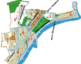 Приморский район на карте