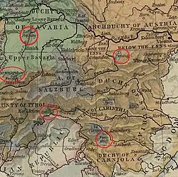 Княжество-епископство в 1648 году.