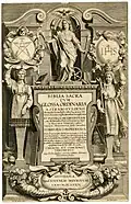 Титульный лист издания «Biblia Sacra». По рисунку П. П. Рубенса. Антверпен, 1634