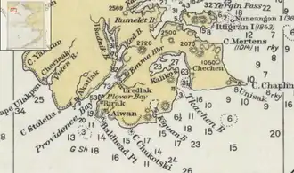 Бухта Провидения на карте 1928 г.