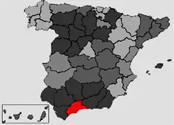 Малага на карте