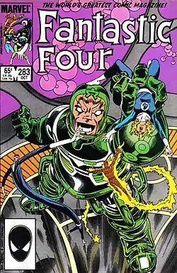 Психо-человек на обложке комикса Fantastic Four #283 (Октябрь 1985)Художник — Джон Бирн.