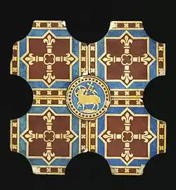 Облицовочная плитка. 1845—1846. Керамика, инкрустация