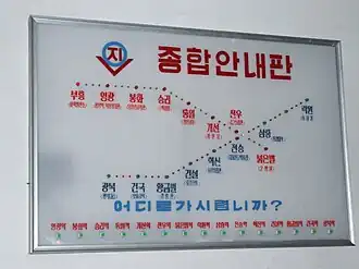 Новое навигационное табло в вестибюле станции.  7 августа 2012 года