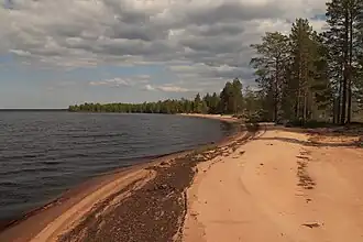 Пляж в устье реки Кукша-Мокса