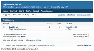 Скриншот программы PunBB