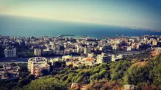 Панорамный вид на прибрежную часть города