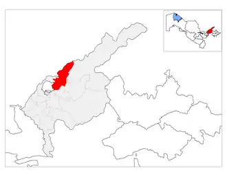 Кибрайский район на карте