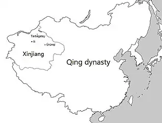 Синьцзян под властью Цин (1820 год)