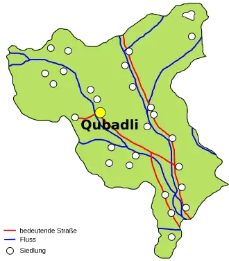 Губадлинский район на карте