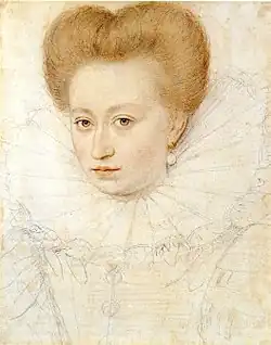 Портрет Catherine-Charlotte de la Trémoille, около 1589, атрибутирован Кенелю