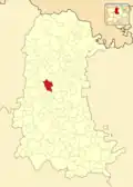 Расположение муниципалитета на карте провинции