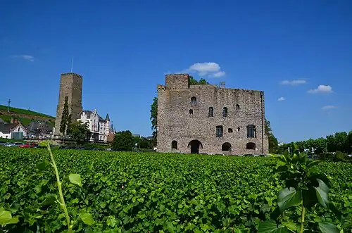 Вид замком Боозенбург и Брёмзербург[нем.]