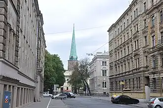 Улица Ноликтавас. В перспективе улице - собор Святого Иакова.