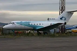 Як-40 авиакомпании «СКОЛ» в аэропорту Черемшанка, 2012 год