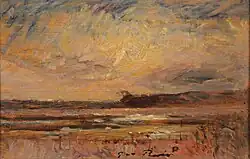 Пейзаж. Этюд. Дерево, масло. Музей изящных искусств, Реймс