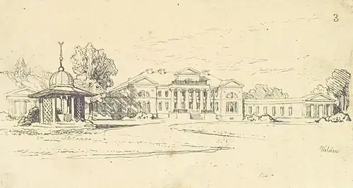 Господский дом мызы Вальда в 1840 году