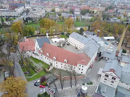 Вид на замок с высоты птичьего полета