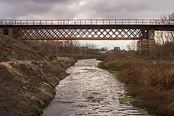 Река Арженка в центре Рассказово