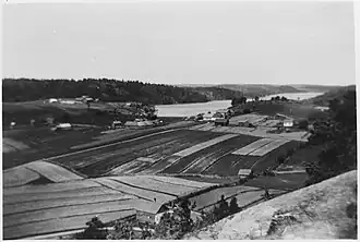 Raivattalanlampi, вид с горы Linnavuori. 1930-е гг.
