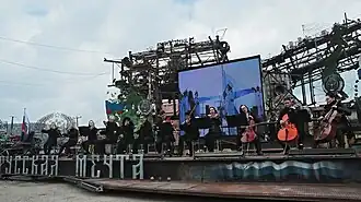 Симфонический оркестр Крымской филармонии на концерте Крымская весна 5 лет в родной гавани. Гора Гасфорта