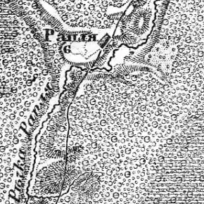 Деревня Рапля на карте 1913 года