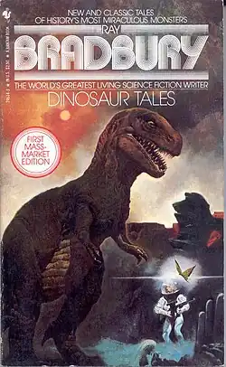 Обложка первого издания сборника шести рассказов Рэя Бредбери Dinosaur Tales[англ.], 1984&nbsp;г.