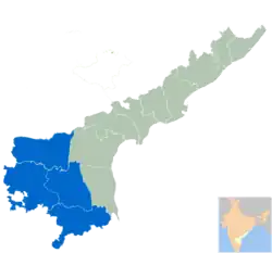 Раяласима (выделена синим) в составе штата Андхра-Прадеш