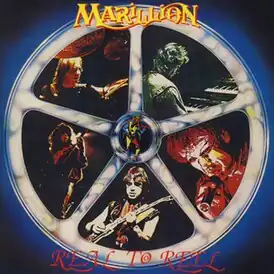 Обложка альбома Marillion «Real to Reel» (1984)