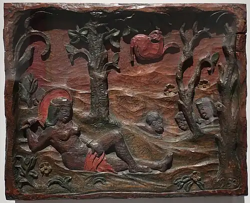 Рельеф «Лежащая женщина с веером». Новая глиптотека Карлсберга