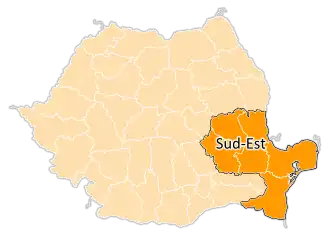 Юго-восточный регион развития на карте