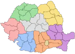 Карта административного деления Румынии