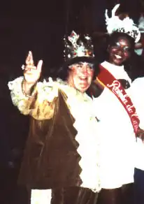 Король Момо Валдемар, на Карнавале 1988 года, с Королевой Мирой Силва (Канал 1)