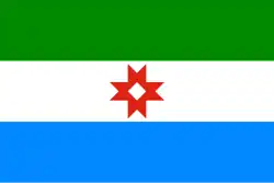 Проект флага Республики Карелия. Автор — Ю. Нивин.