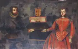 Фернандо Руис де Кастро и Милия Гонсалвес в португальской серии картин XVII века, изображающей предков семьи Кастро (Дворец Фикальо, Серпа, Португалия)