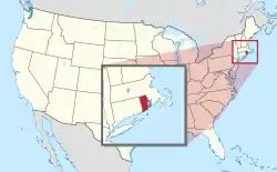 Род-Айленд на карте США