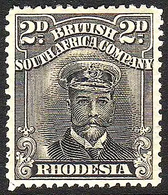 1913: Георг V в форме адмирала[англ.]; с дополнительной надписью «Rhodesia[англ.]»&nbsp;(Mi #123; Yt #42; SG #219)