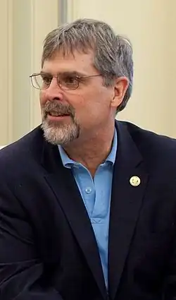 Филлипс в мае 2009 года на встрече с президентом США Бараком Обамой