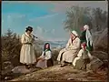 Финны из окрестностей Куркиёки (Лахденпохский район Карелии), картина Роберта Экмана из собрания Финской национальной галереи