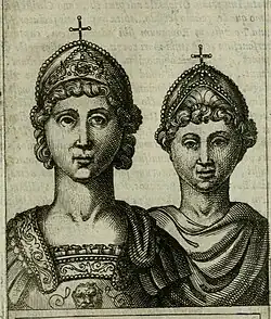 Императоры  Константин III Ираклий и Ираклий II