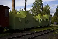 Макет бронепоезда в Рославле