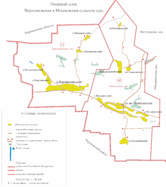 Верхняковское сельское поселение на карте