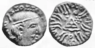 Монета с изображением Рудрасены III