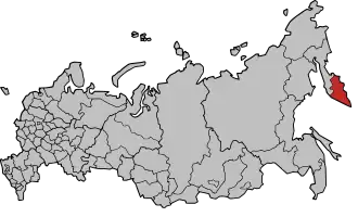 Камчатская область на карте