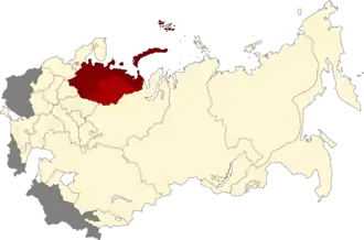 Северный край на карте РСФСР (20.07.1930)